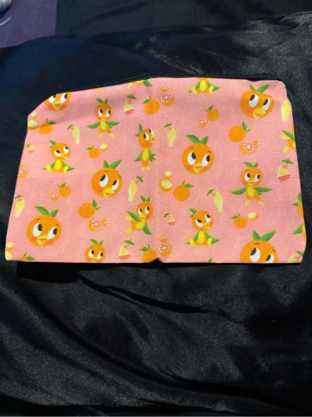 Orange Bird Makeup Bag